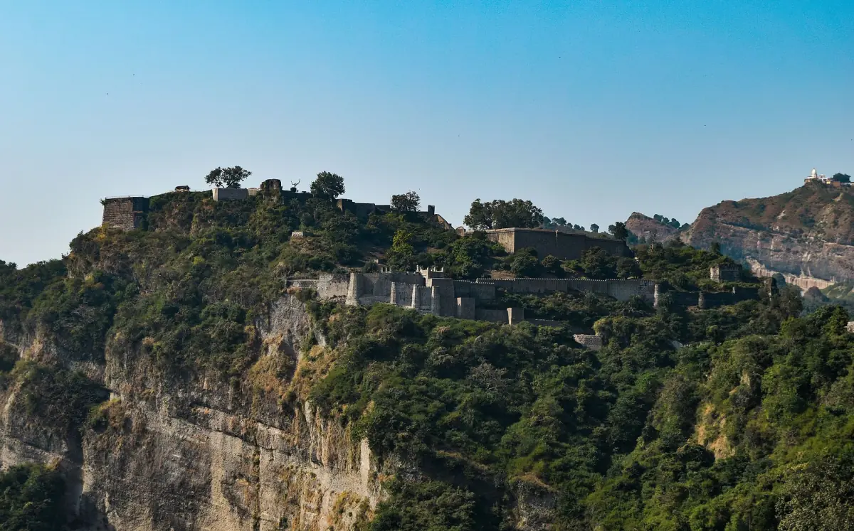 Kangra Fort on its cliff above the river