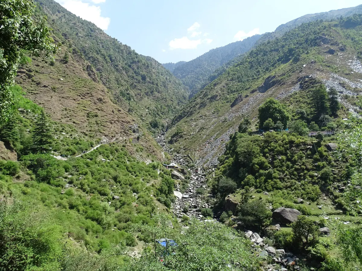 The green valley seen from Bhagsu